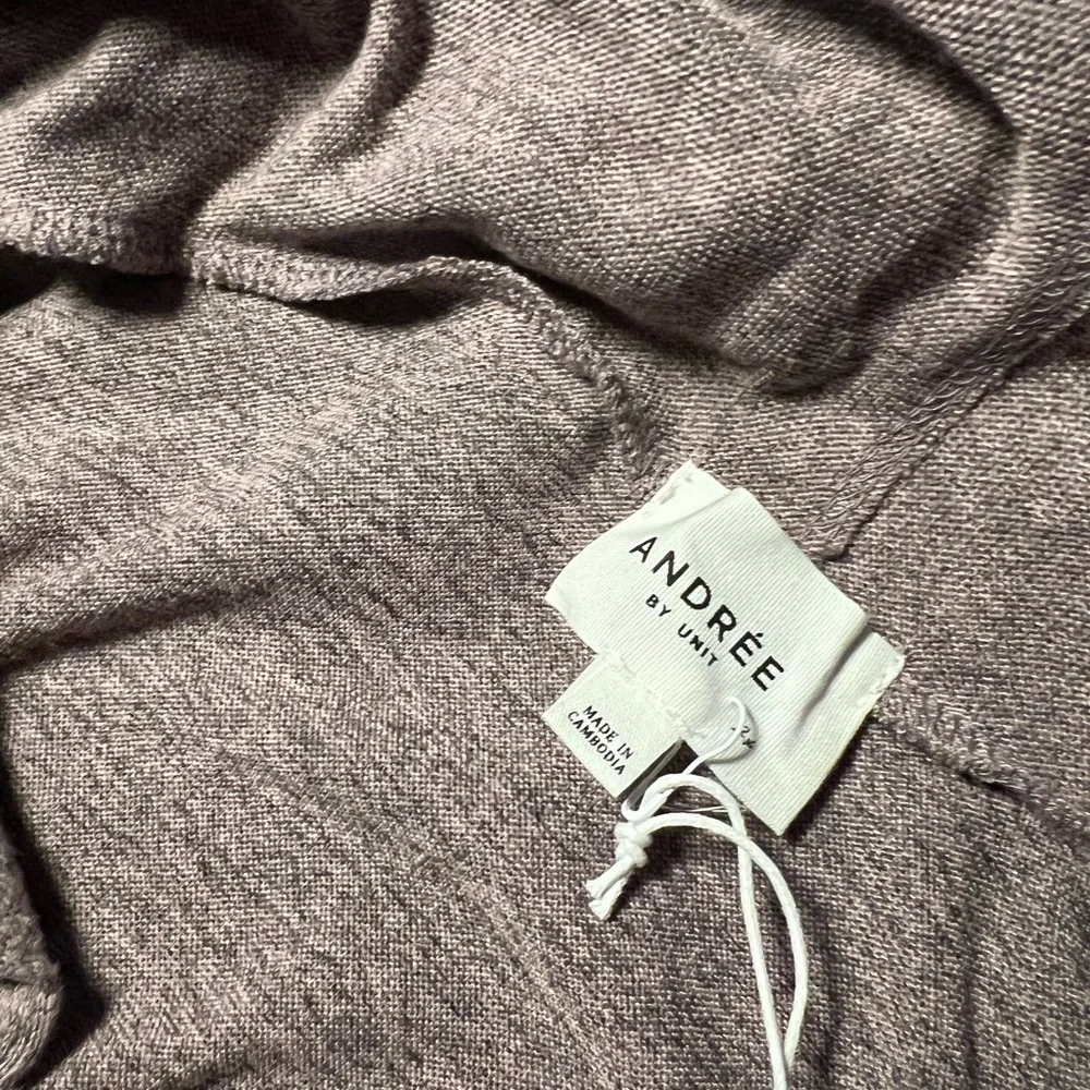Andre by Unit Mauve Oversized Button Detail Hoodie Lightweight NWOT 2X - Picture 3 of 4